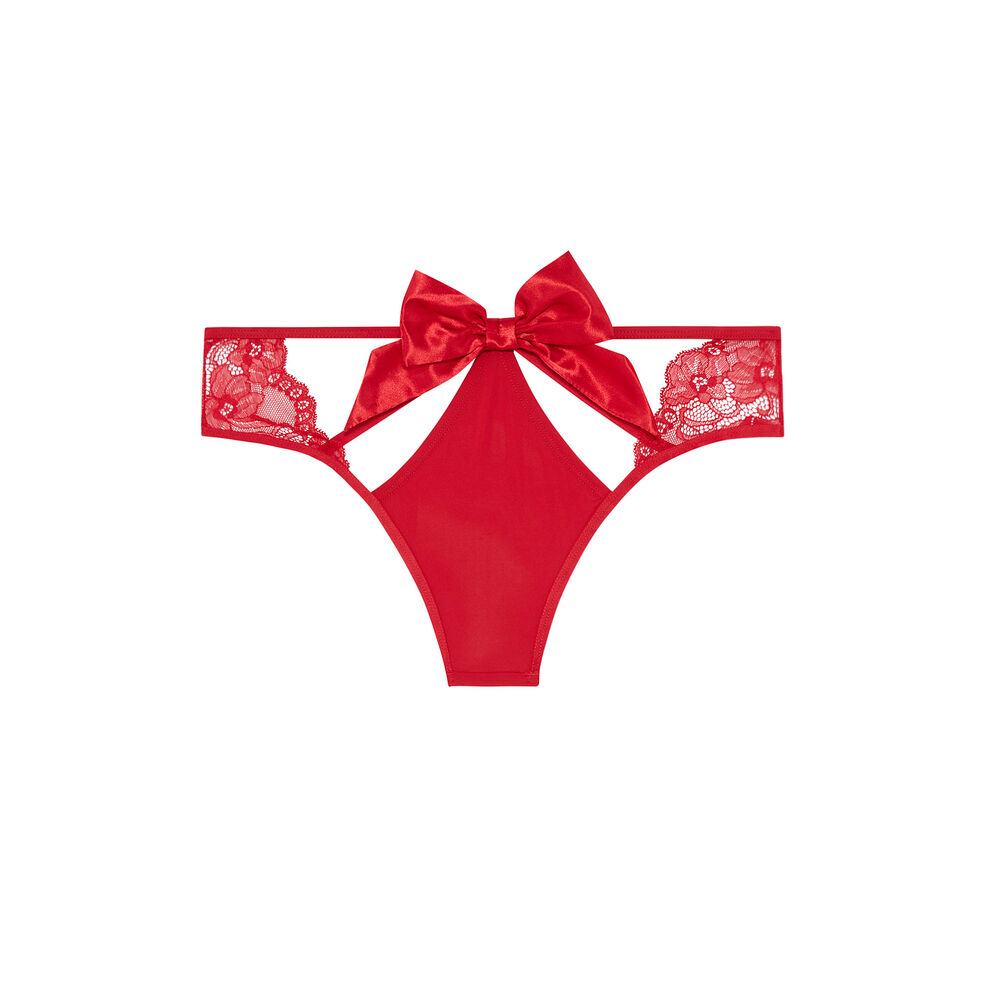 Braguita culotte con mensaje as-tu été sage con detalles - rojo rojo.