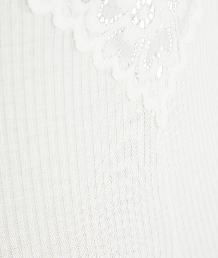 Body sin aros de microencaje glaciz blanco.