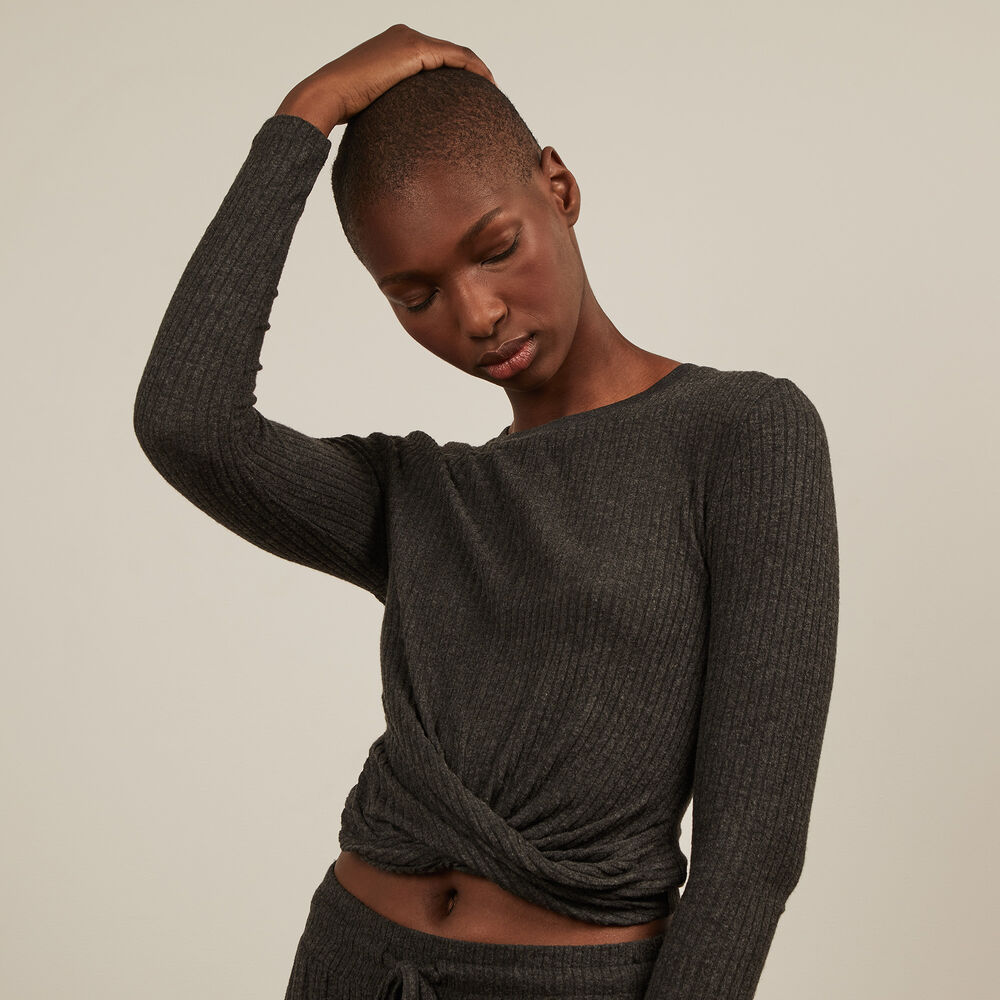 Top de manga larga - gris gris.