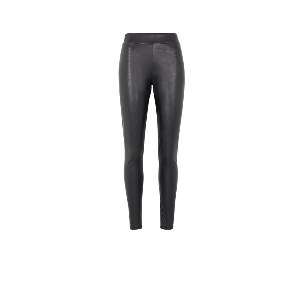 Leggings imitación piel - negro negro.