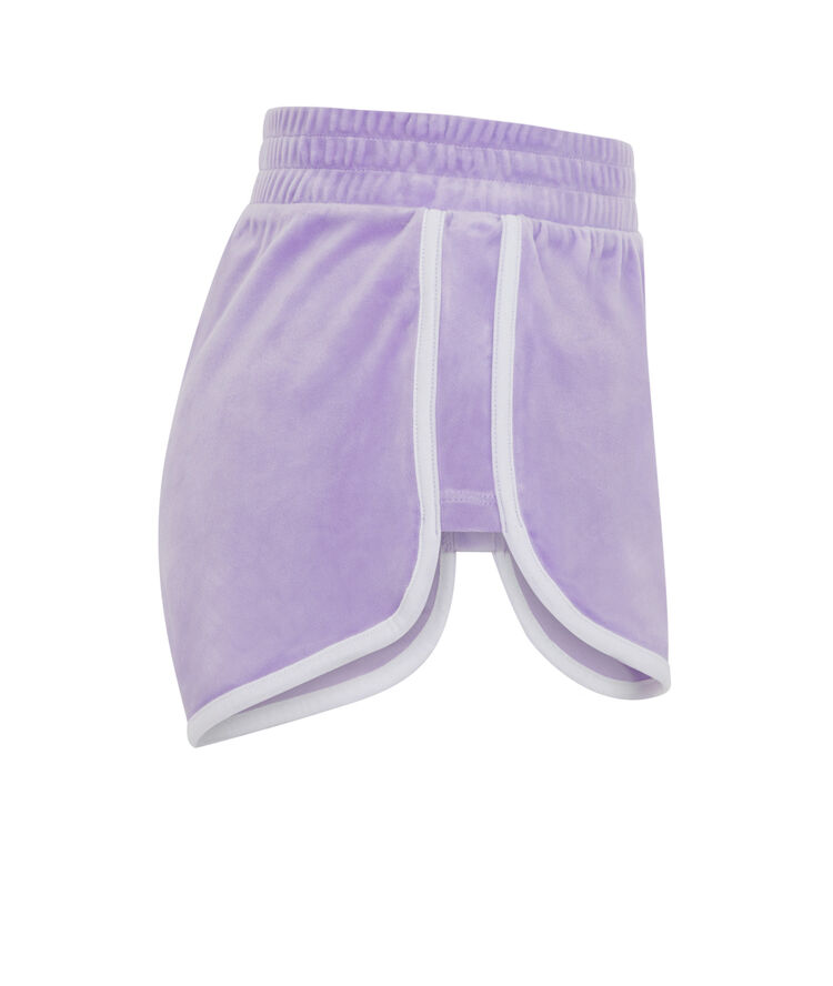 Short liso de terciopelo - morado morado.