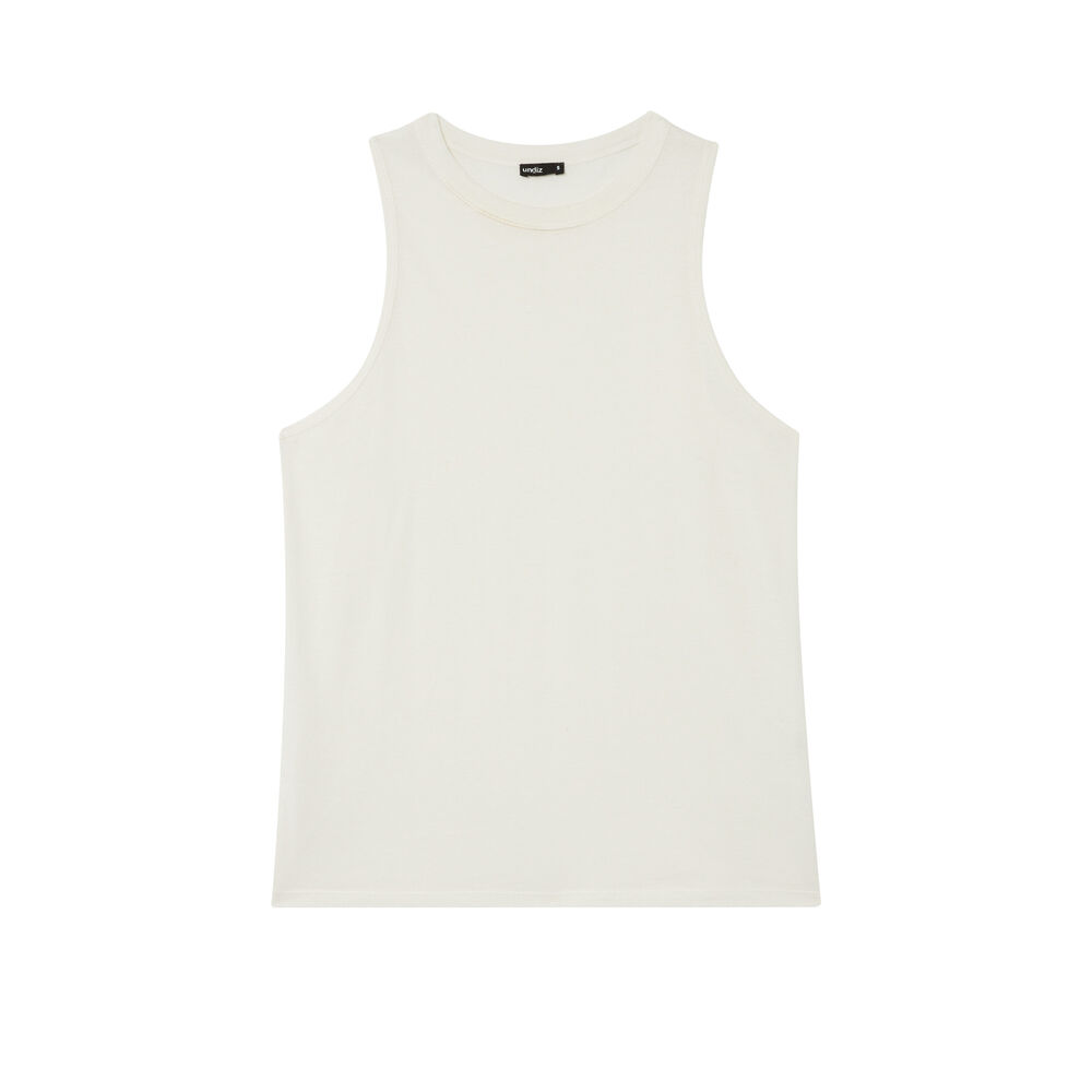 Top sin mangas unisex de punto - beige beige.