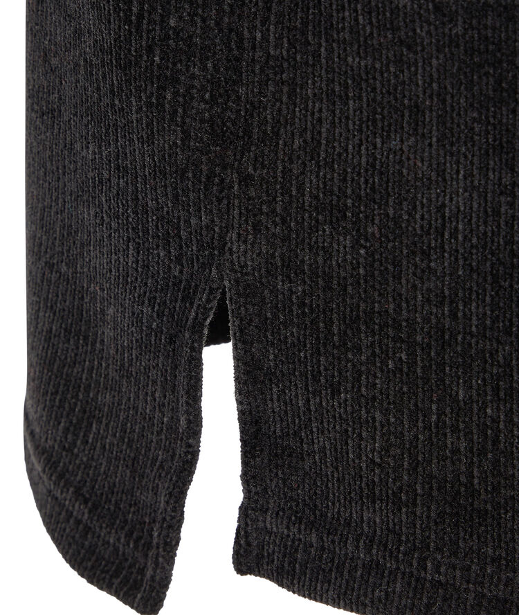 Top de manga larga chenilliz negro.