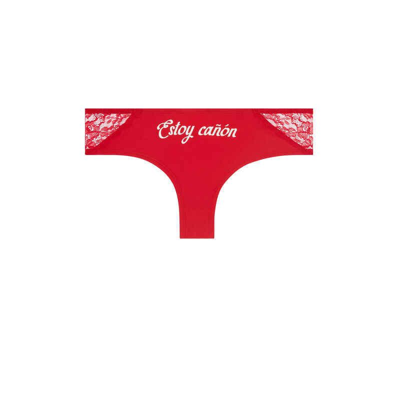 Braguita culotte de micro con mensaje eslistoniz Braguita culotte de micro con mensaje eslistoniz;