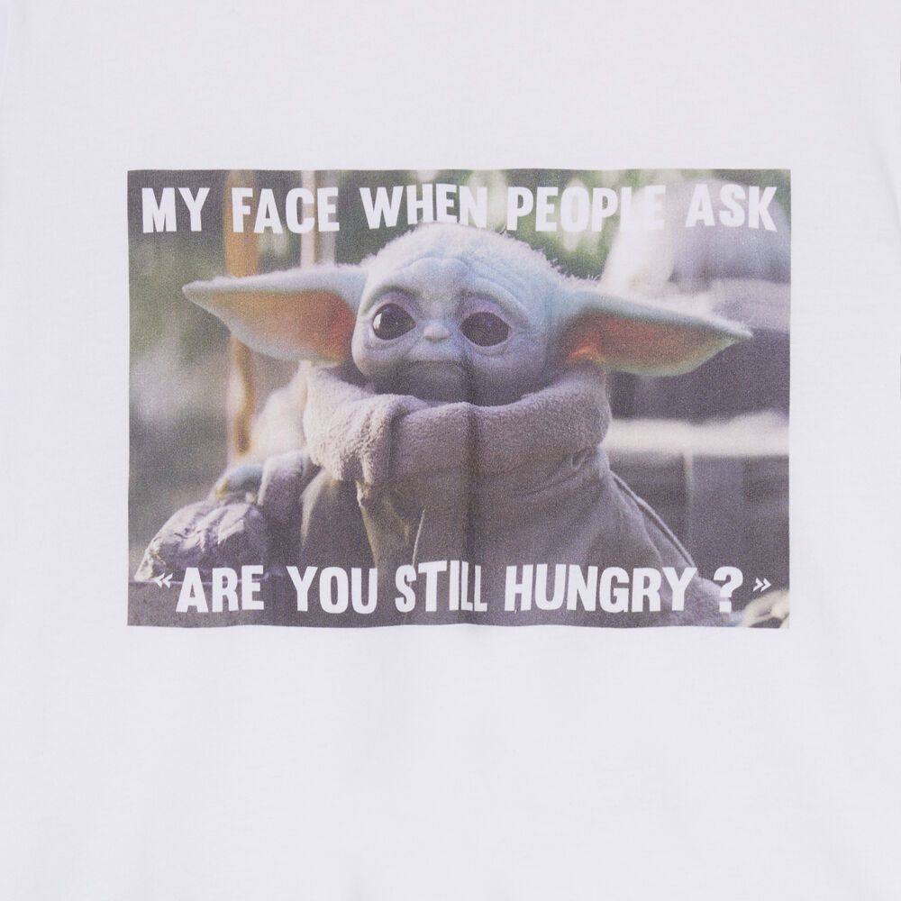 Juego de pijama de manga corta baby yoda - blanco blanco.