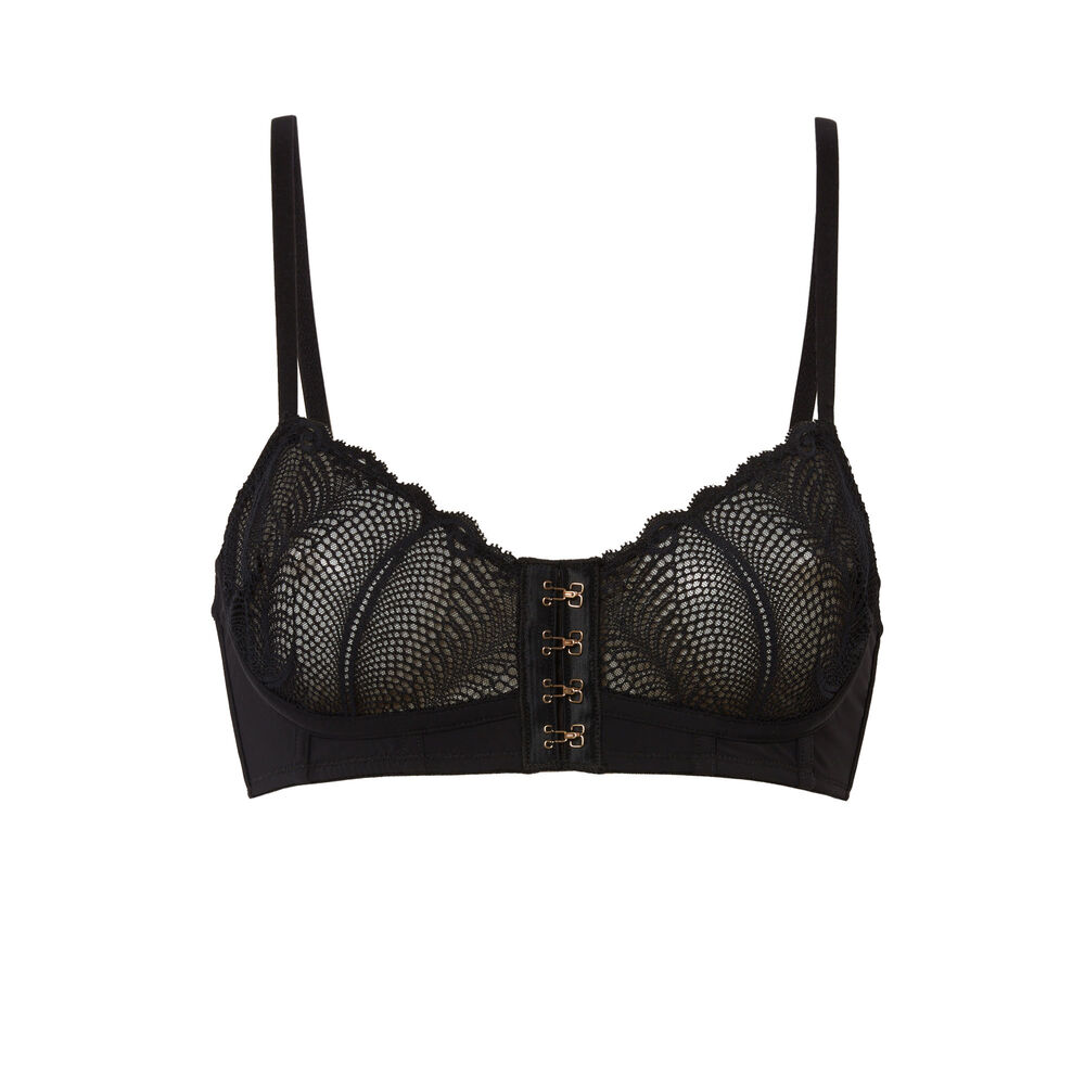 Sujetador con efecto corset - negro negro.