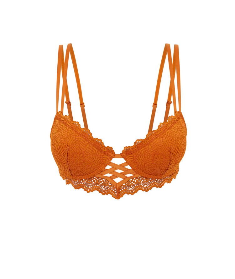 Sujetador corpiño push-up totoiz camel.