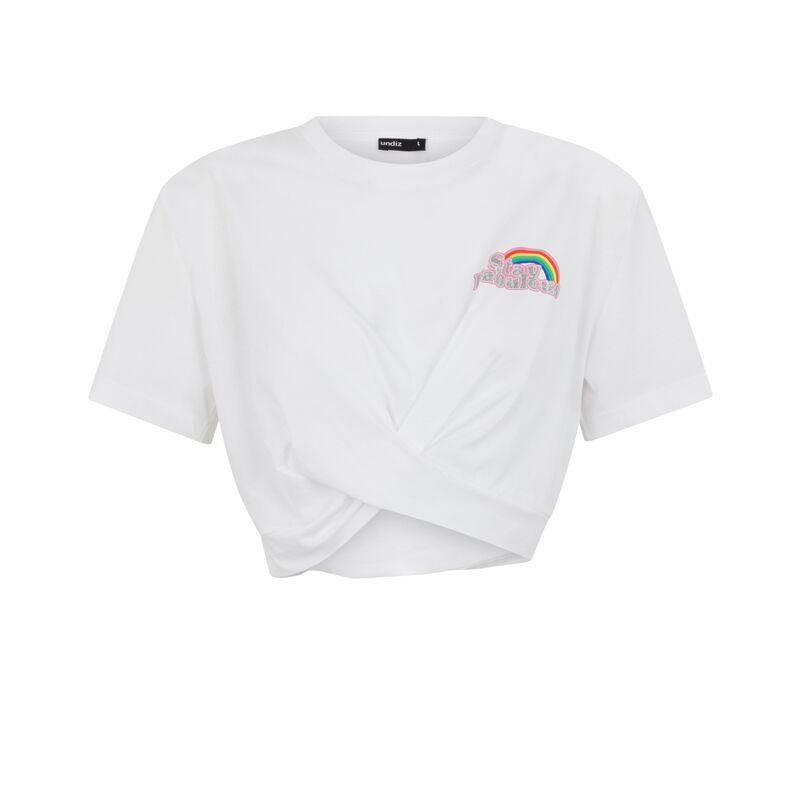 • Top corto con cuello redondo - blanco • Top corto con cuello redondo - blanco;