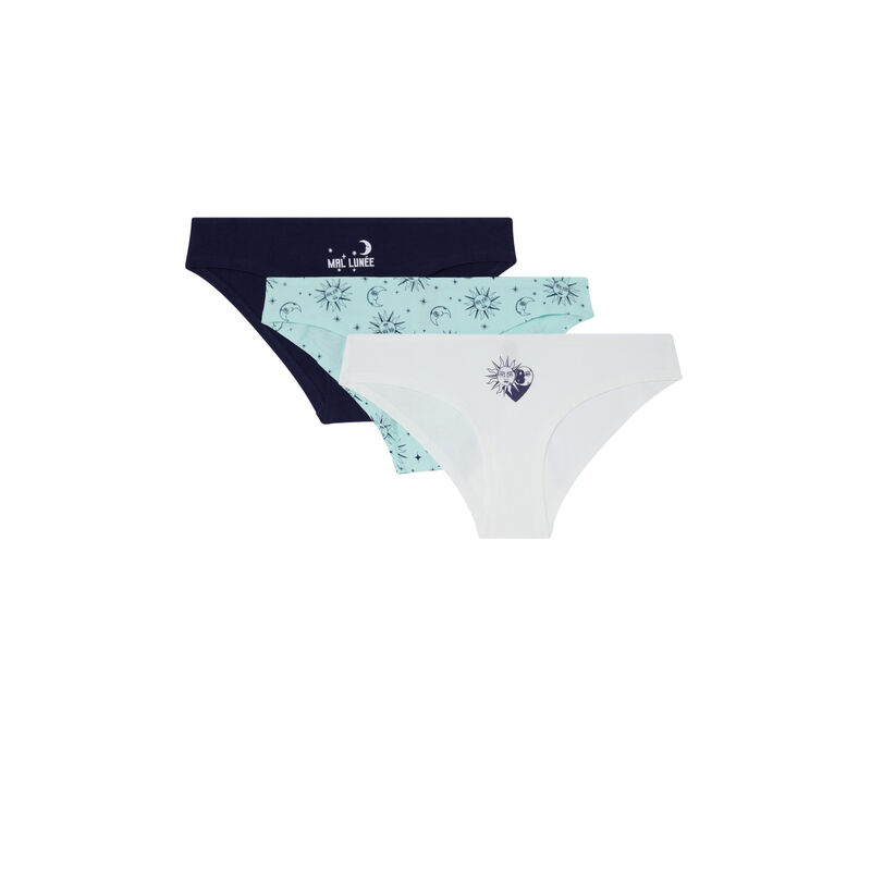 Lot de culottes en coton - bleu Lot de culottes en coton - bleu;