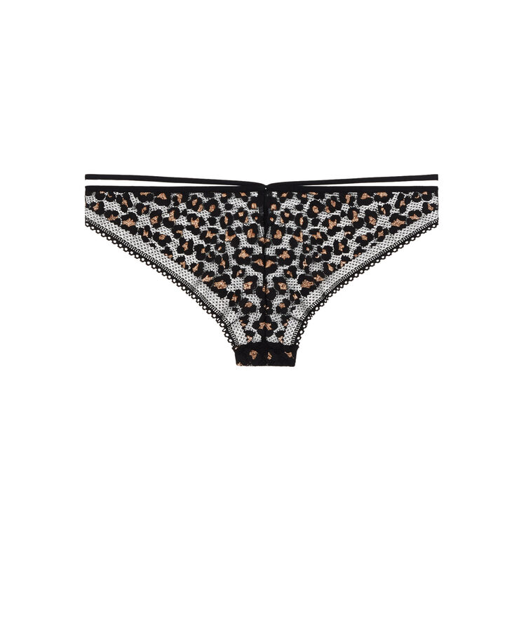 Braguita de encaje lisa - negra negro.