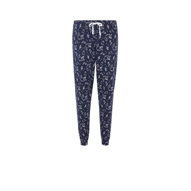 Pantalón con dibujo con la licencia de cenicienta azul marino.
