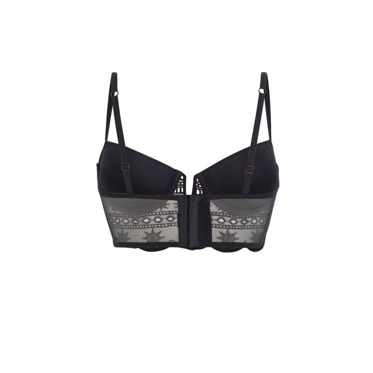 Sujetador corpiño push-up negro tocrobrodiz negro.