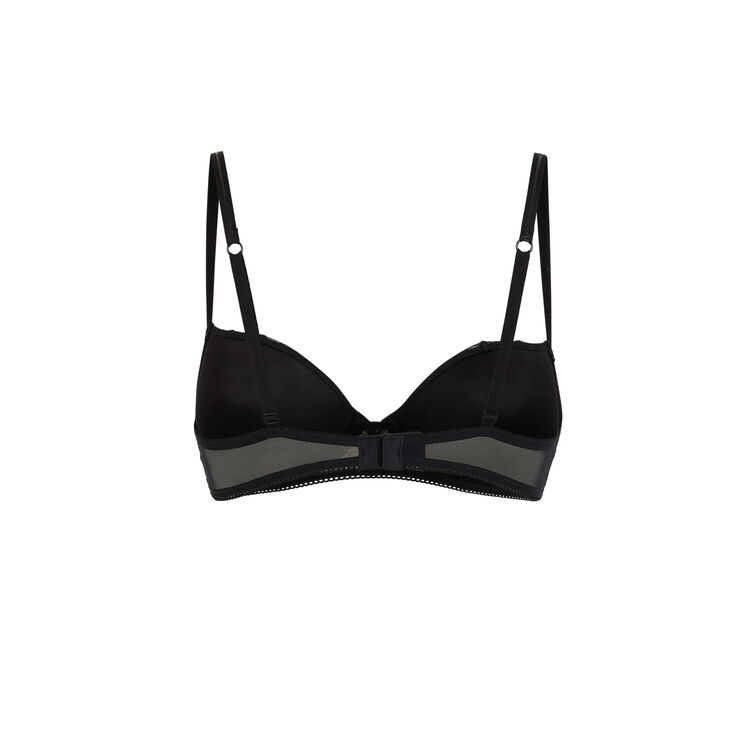 Sujetador push-up de tul liso truegirliz negro.