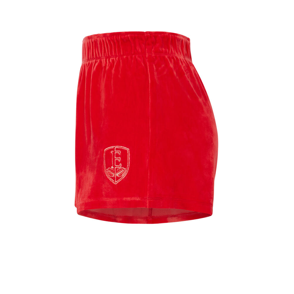 Shorts de terciopelo elite - rojo rojo.
