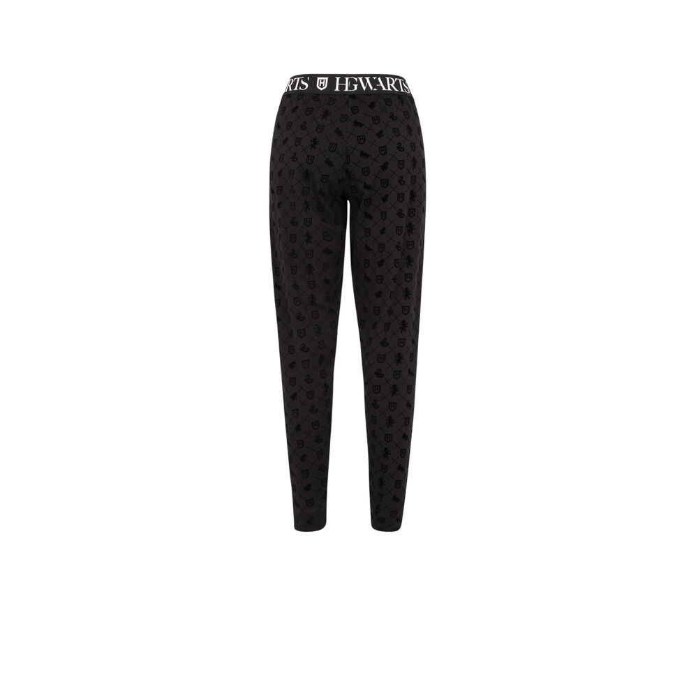 Pantalón con motivo harry potter negro.