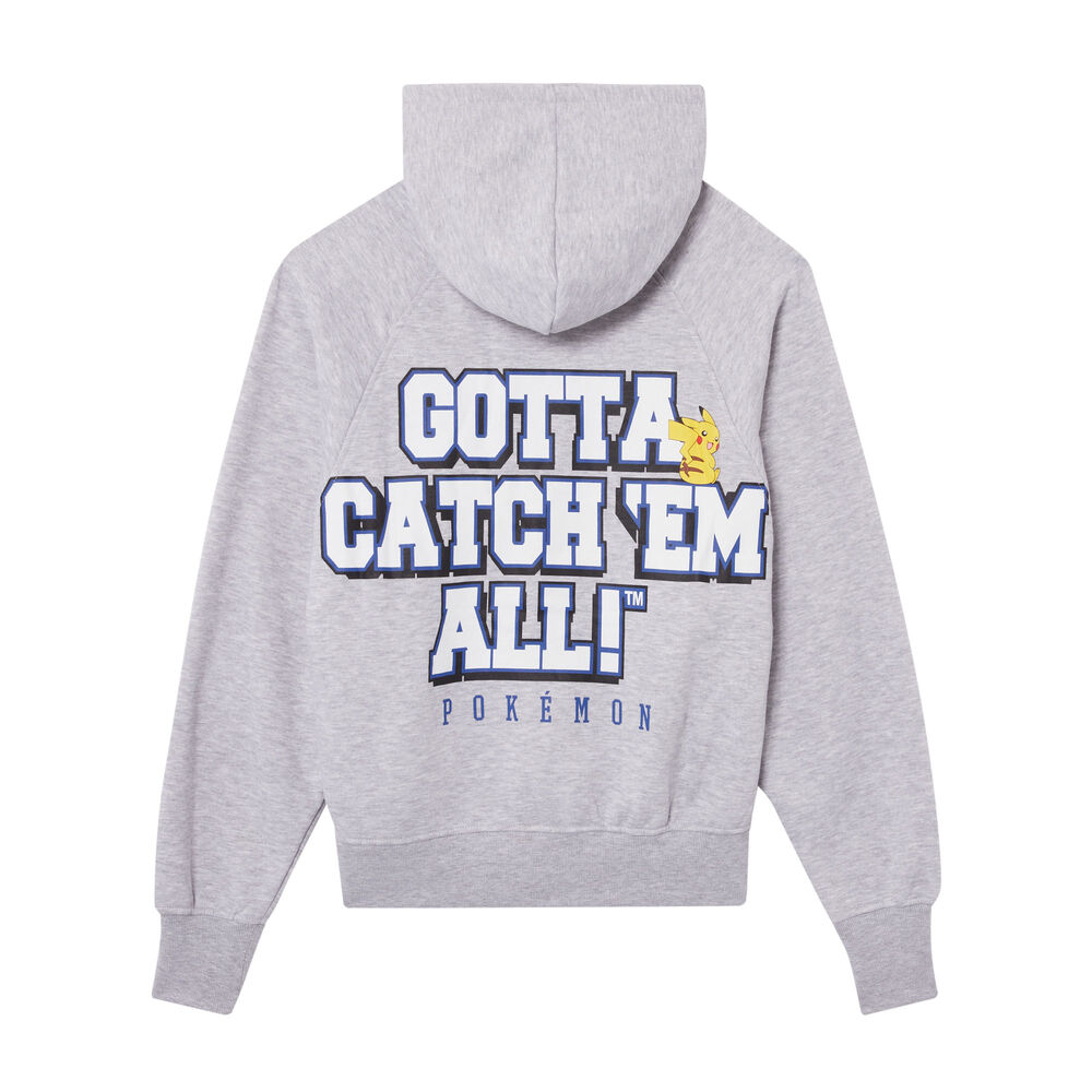Sudadera con capucha de pokemon - gris grey.