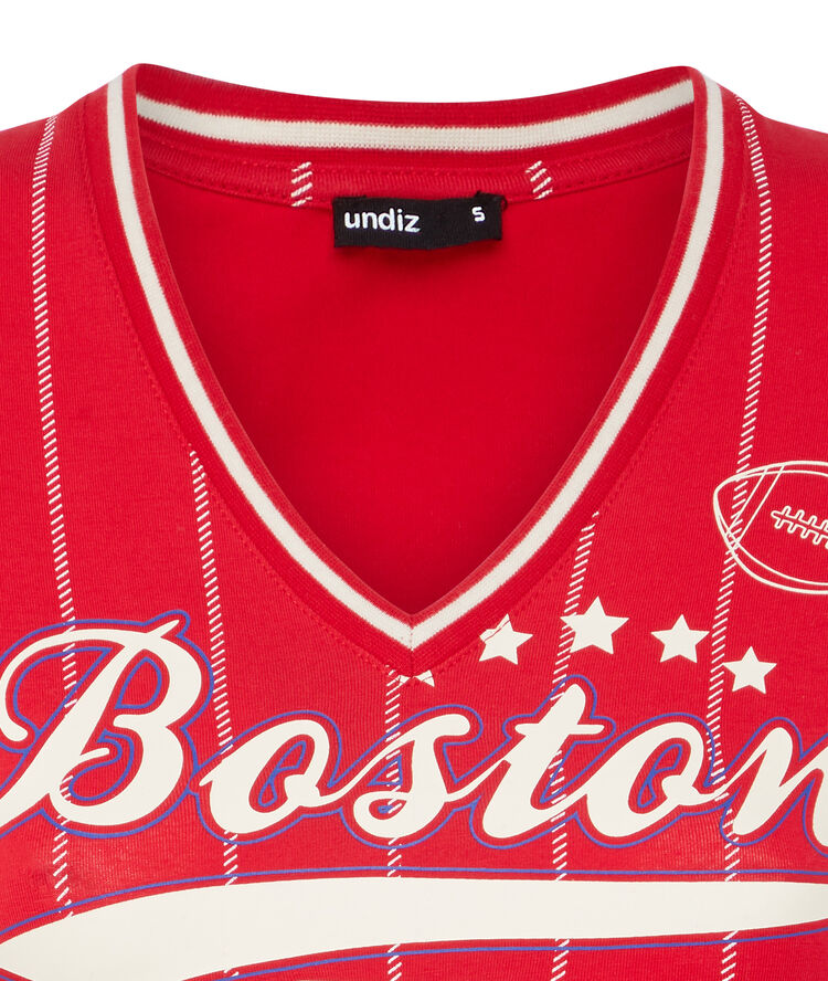 Body boston a rayas - rojo rojo.