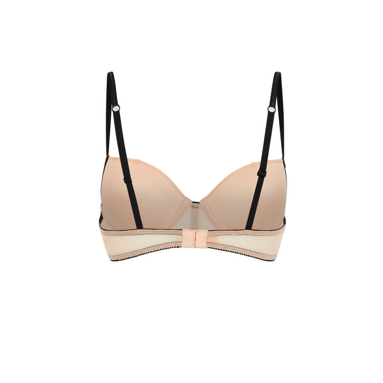 Sujetador push-up de tul liso truegirliz rosa pastel.
