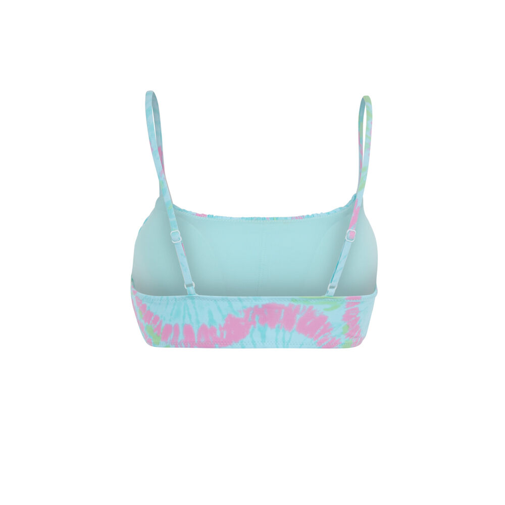 Parte de arriba de bikini sujetador con estampado - azul turquesa azul turquesa.