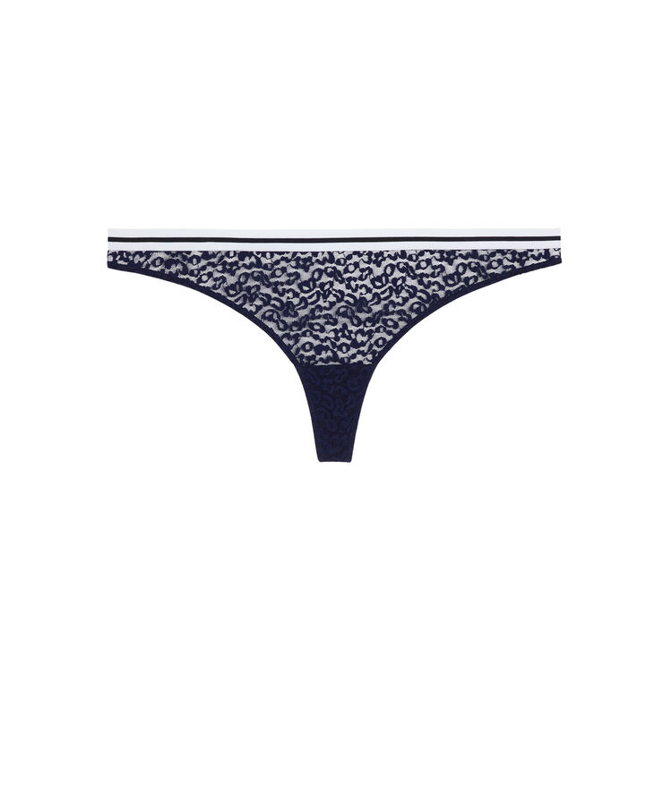 Tanga azul grisáceo leopiz azul.