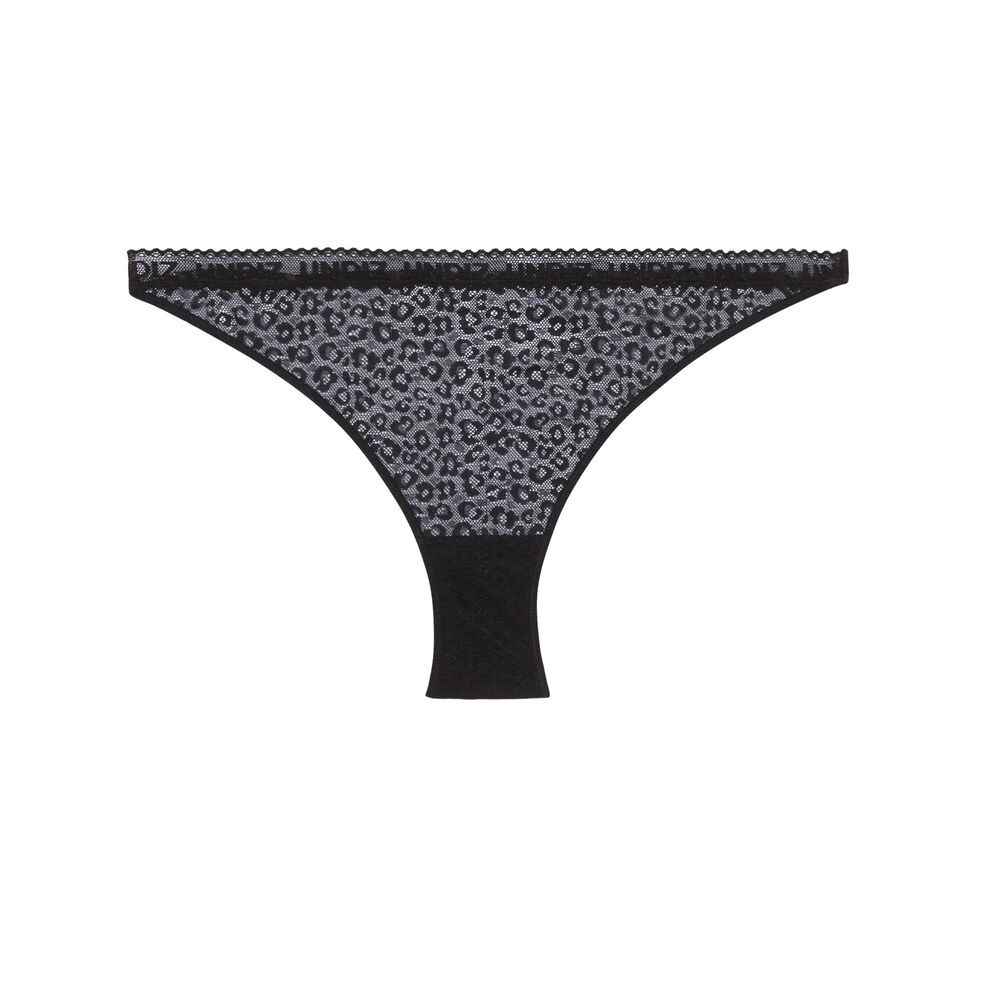Braguita de encaje - negro negro.