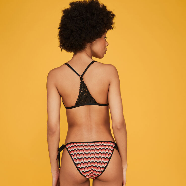 Top de bikini triangular islaboniz black.