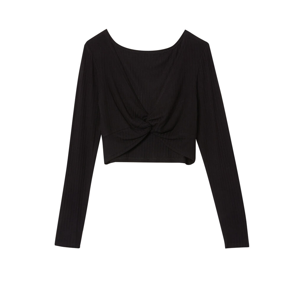 Parte superior efecto lazo reversible - negro negro.