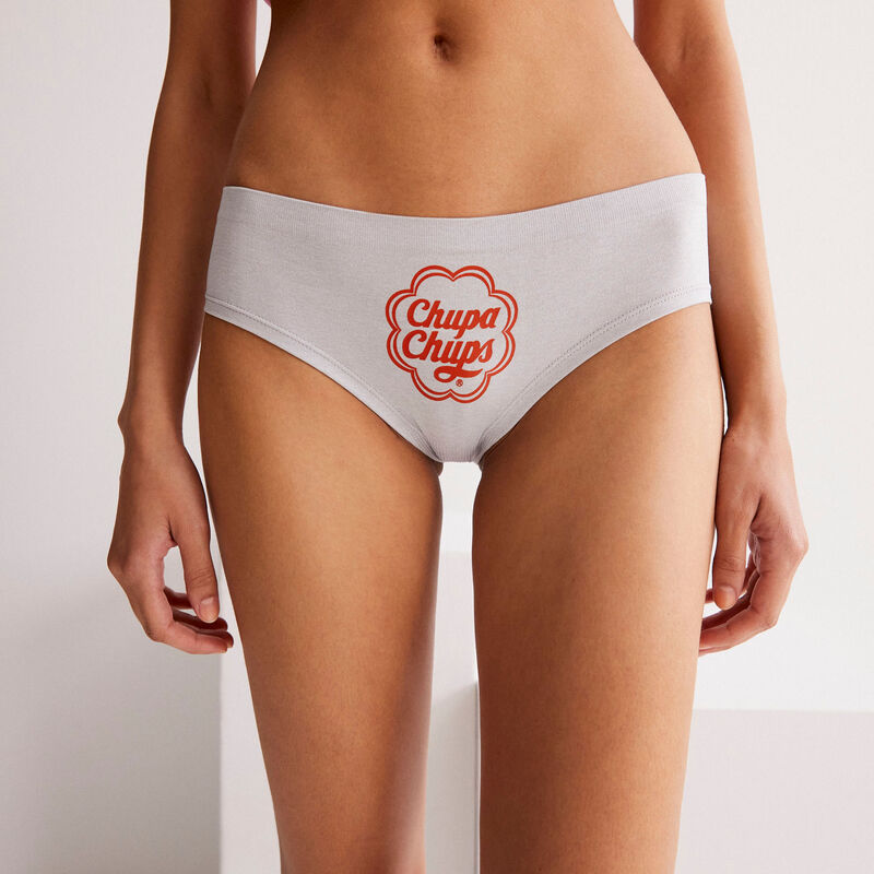 braguita culotte Chupa Chups - gris jaspeado braguita culotte Chupa Chups - gris jaspeado;