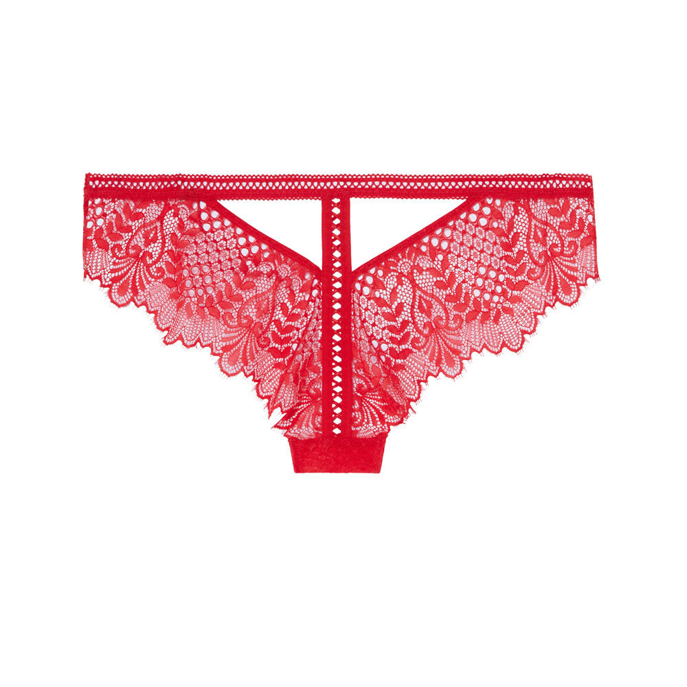 Bratuita toda de encaje calado - rojo rojo.