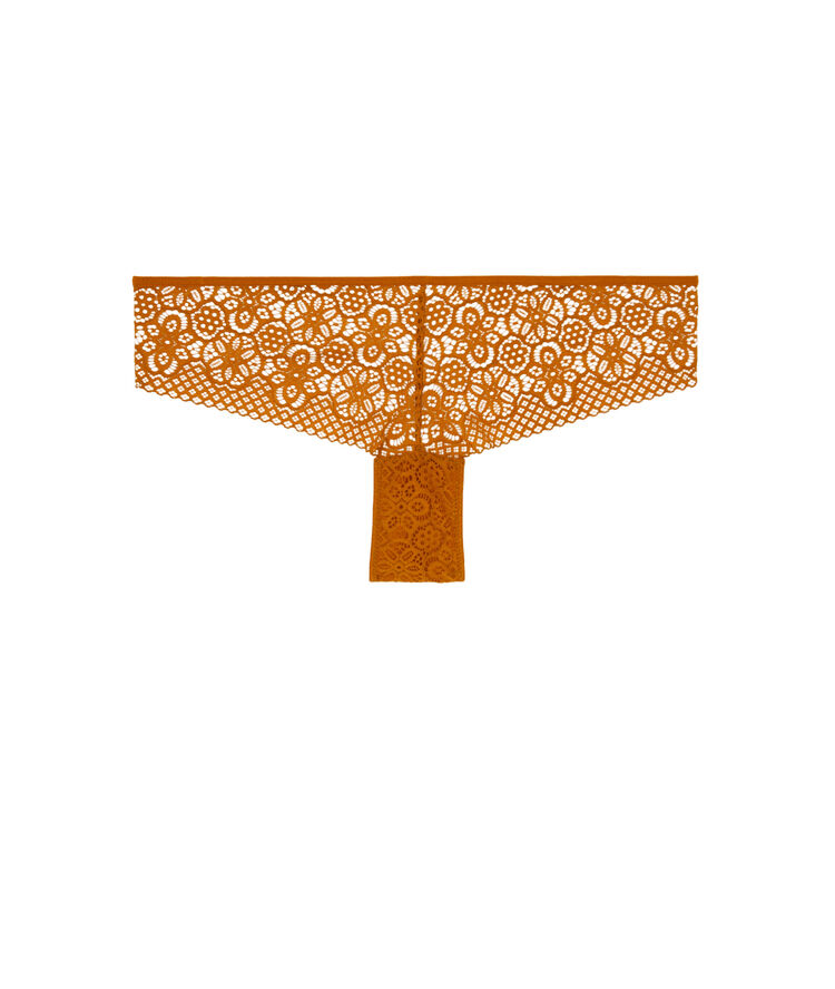 Braguita culotte de encaje con detalle de bisutería ethnobiz terracota.