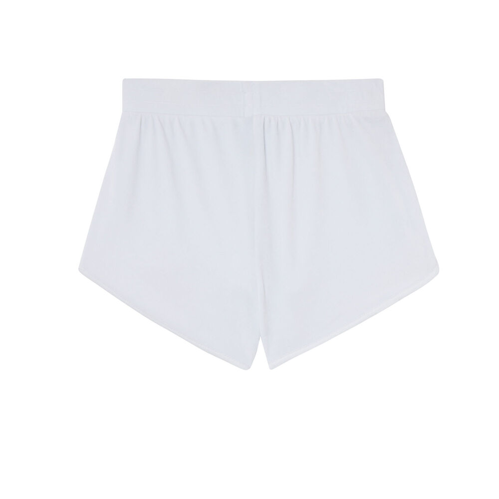 Shorts de terciopelo - blanco blanco.