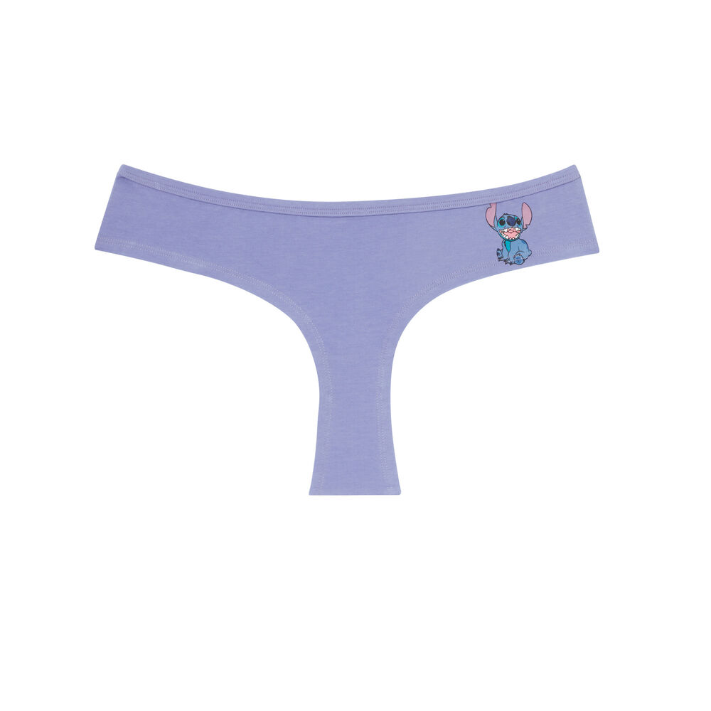 Braguita culotte de algodón stitch - violeta morado.