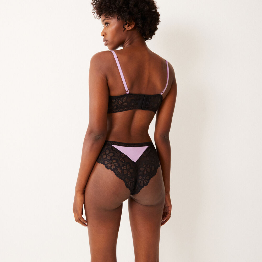 Braguita de encaje con detalle - morada morado.