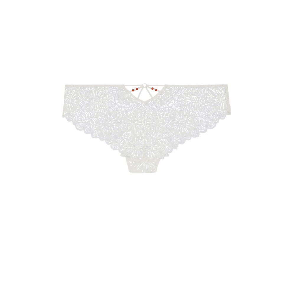 Braguita culotte de encaje - blanca blanco.