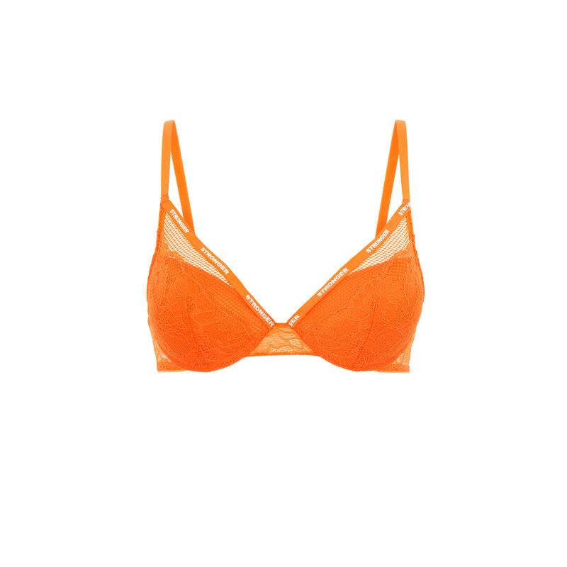 Sujetador push-up de encaje adesiz orange.