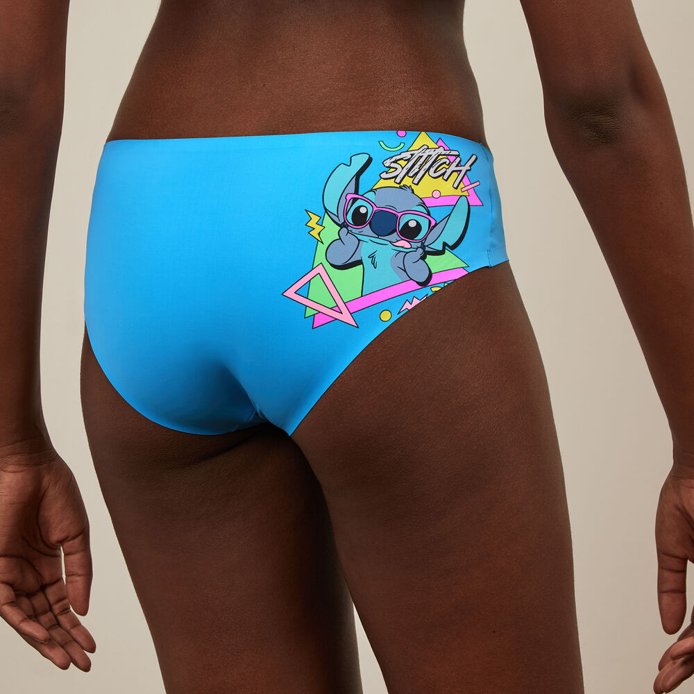 Braguita culotte de microfibra de stitch - azul azul.