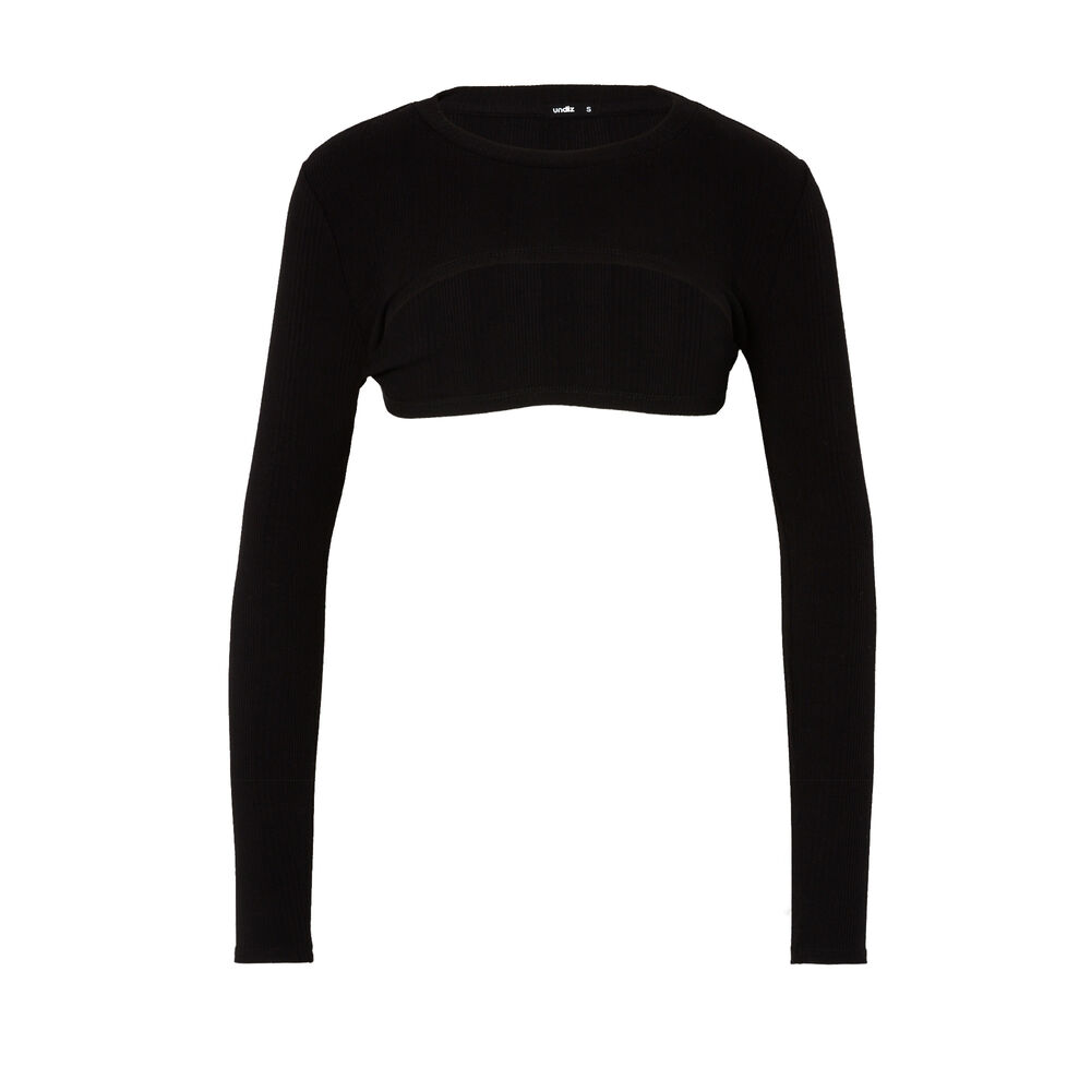 Top tapabrazos - negro negro.