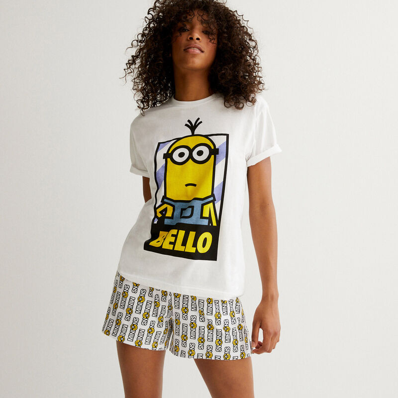 top Los Minions con mensaje "Bello" - blanco top Los Minions con mensaje "Bello" - blanco;