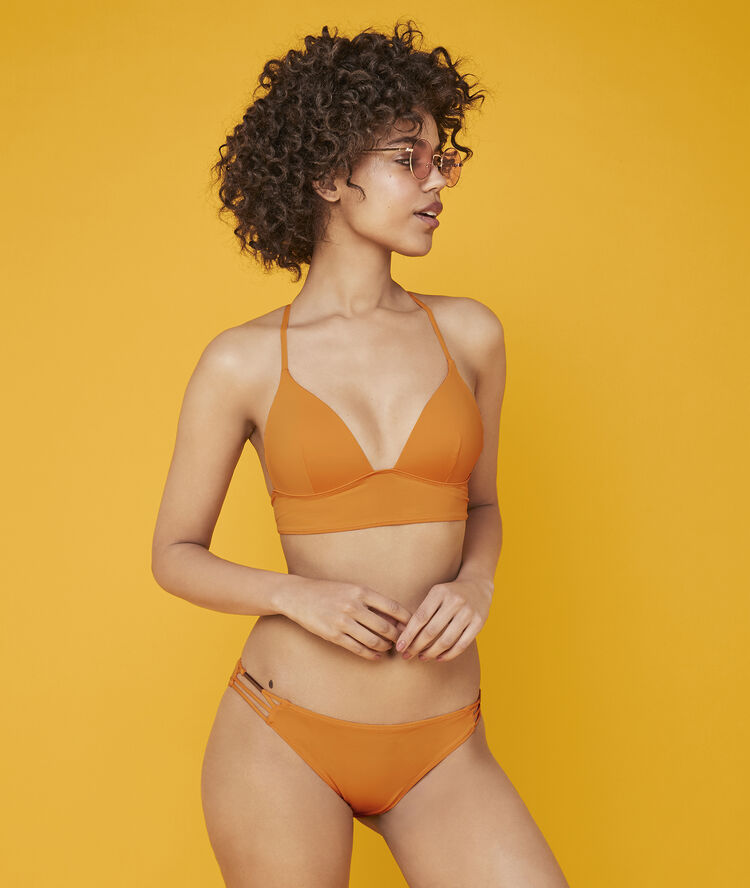 Parte de arriba de bikini triangular naranja afrotubiz orange.