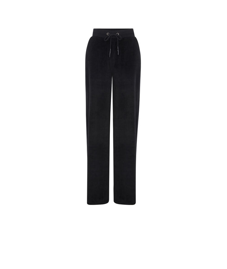 Pantalón ancho de terciopelo helloiz negro.