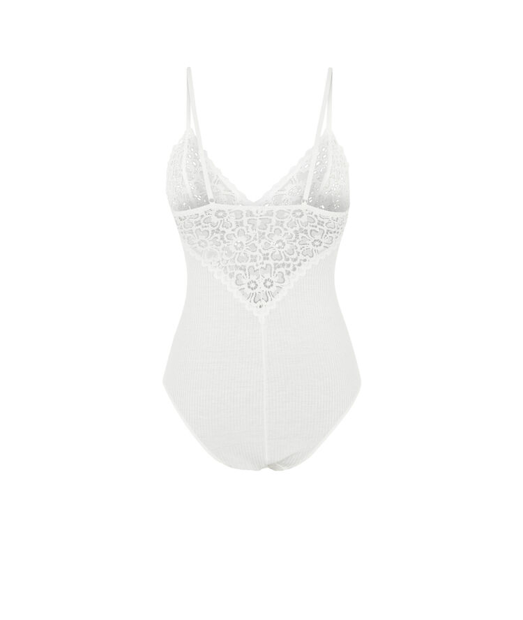 Body sin aros de microencaje glaciz blanco.