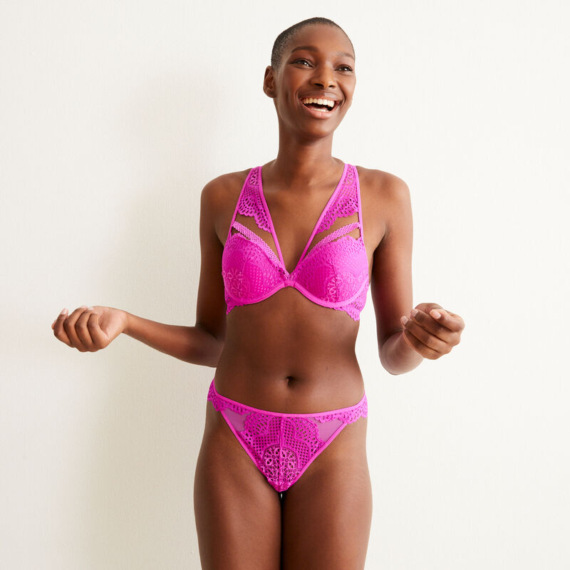 Sujetador push-up de encaje - rosa Sujetador push-up de encaje - rosa;