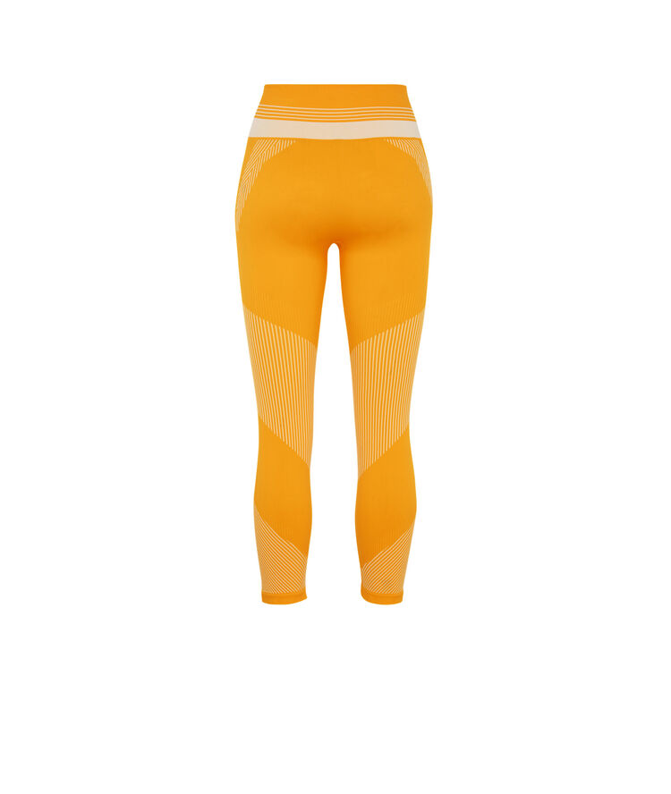 Leggings cortos deportivos sin costuras seamblockiz azafrán.