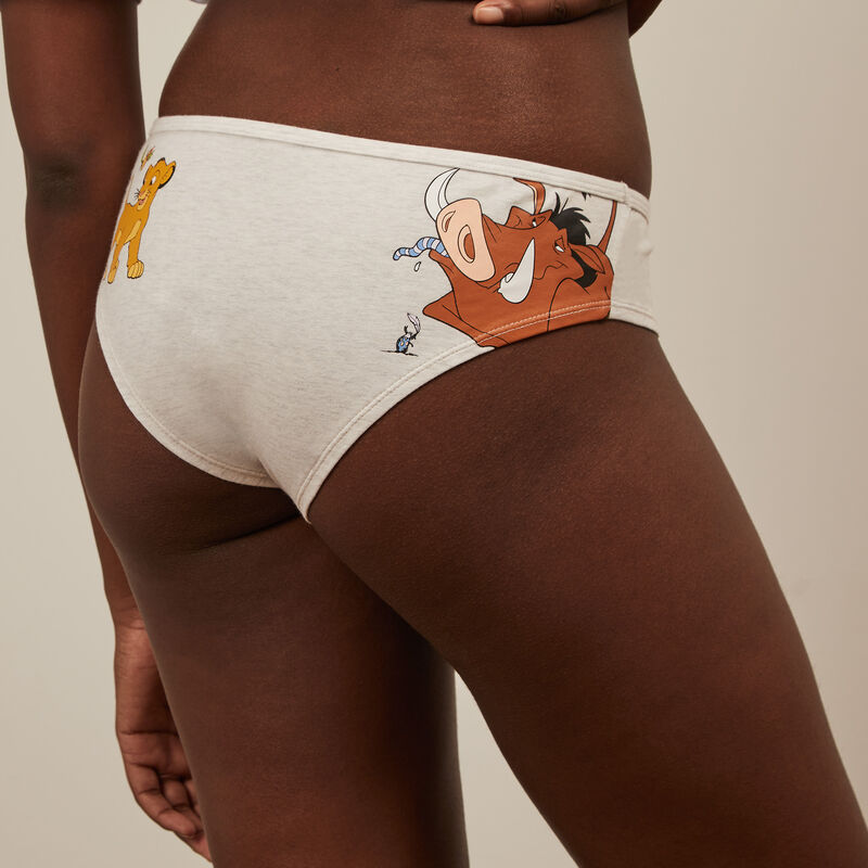 Braguita culotte con estampado El Rey León - gris Braguita culotte con estampado El Rey León - gris;
