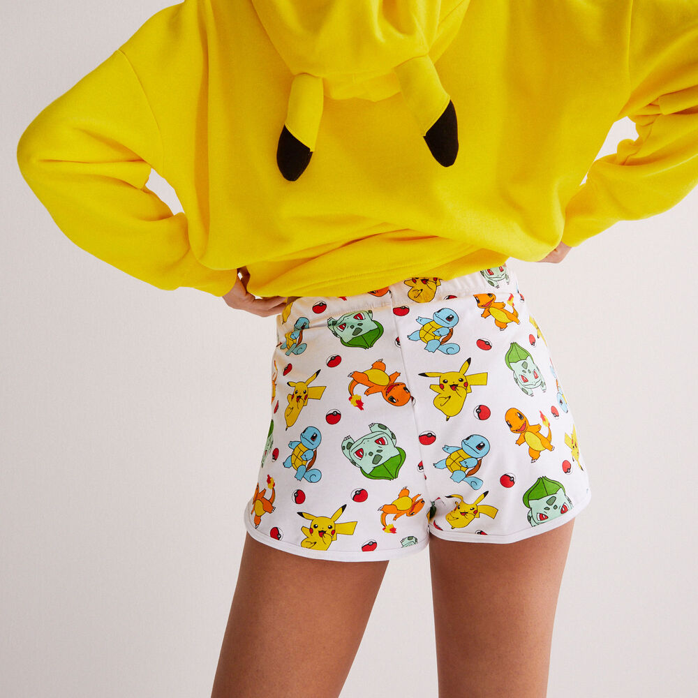 Shorts con motivos de pokémon - blanco blanco.