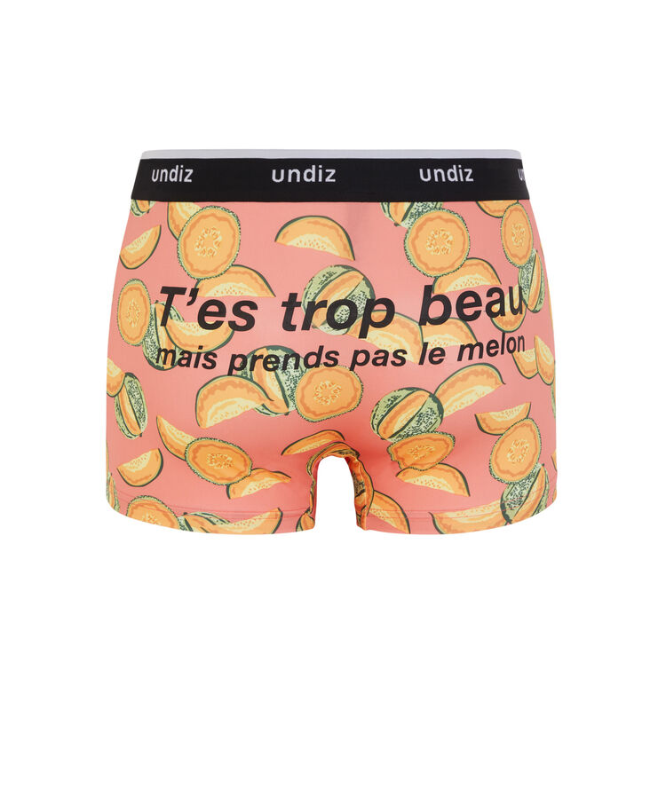 B&oacute;xer en micro con estampado bomeloniz rosa.