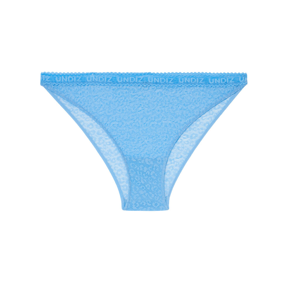 Braguita de encaje con estampados - azul azul.