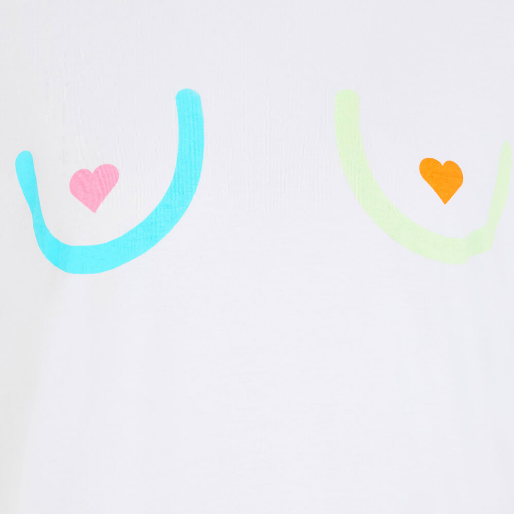 Top estampado de colores boobs - blanco blanco.