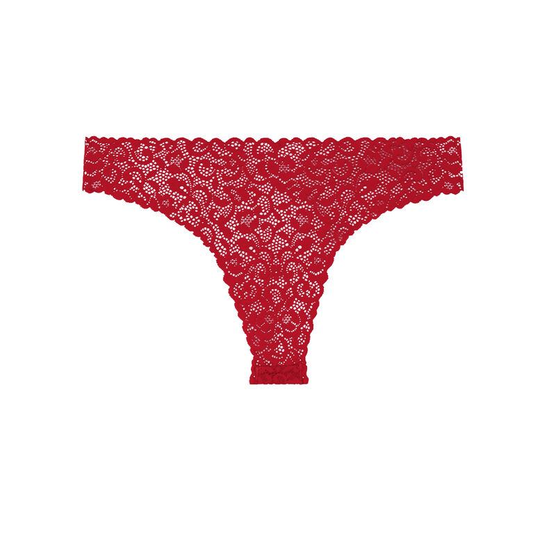 Braguita brasileña de encaje fino - roja Braguita brasileña de encaje fino - roja ;