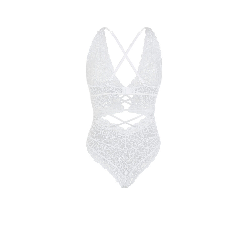Body de encaje - blanco blanco.